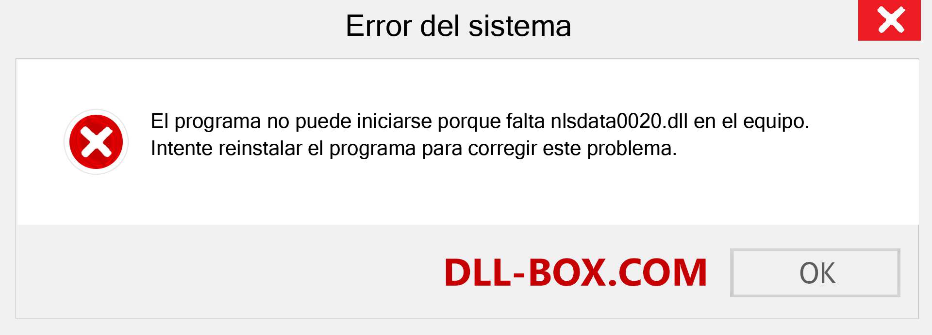 ¿Falta el archivo nlsdata0020.dll ?. Descargar para Windows 7, 8, 10 - Corregir nlsdata0020 dll Missing Error en Windows, fotos, imágenes